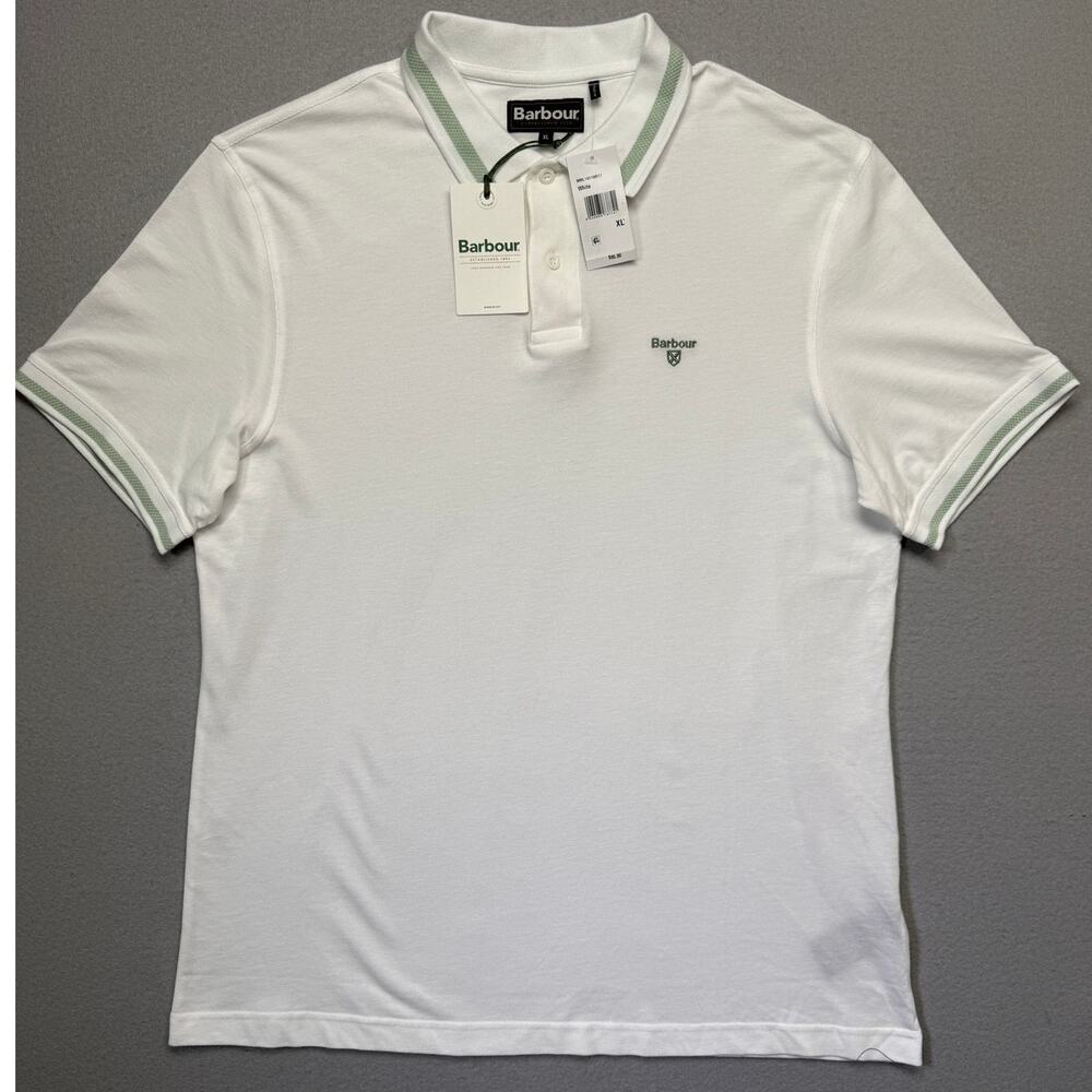 Barbour Men's Ferrybridge Lightweight Polo Shirt White XLarge $95